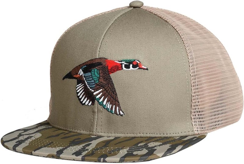 EDTREK Outdoorsman Pro Trucker Breathable Mesh Performance Cap - Flat Brim Snapback Hat - Image 1